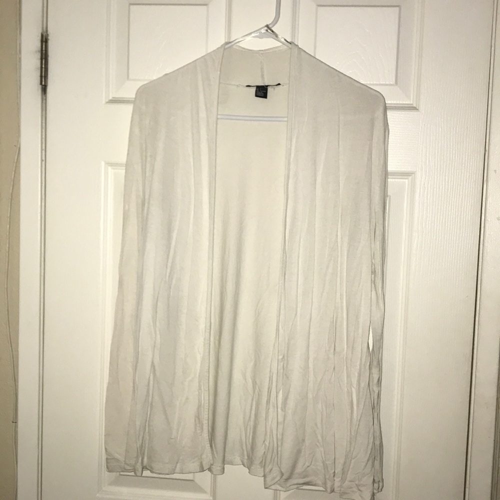 White cardigan